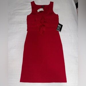 NWT Express Red Stretchy Sleeveless Dress